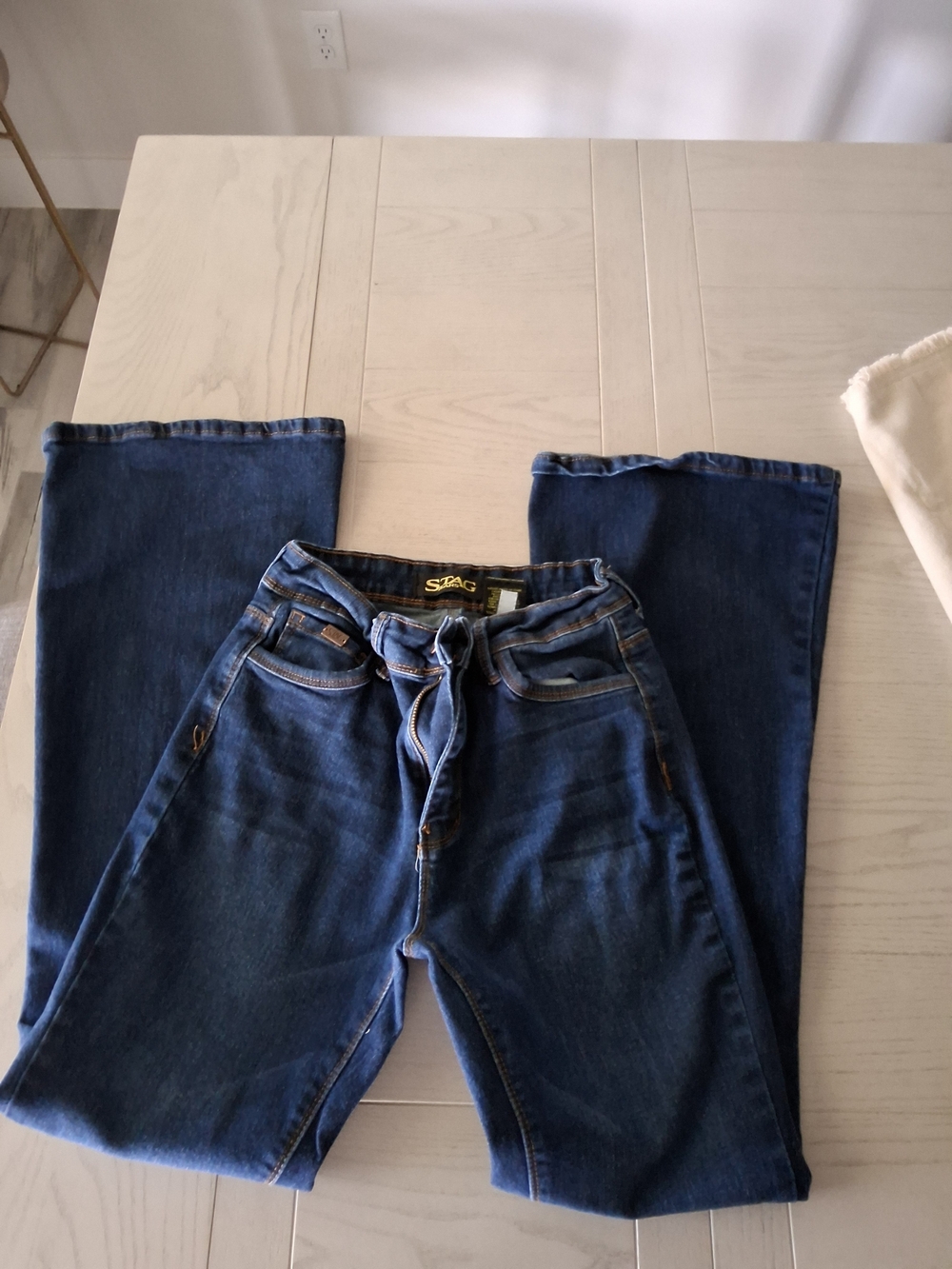 Stag Deep Indigo Tie-Waist Boyfriend Jeans
